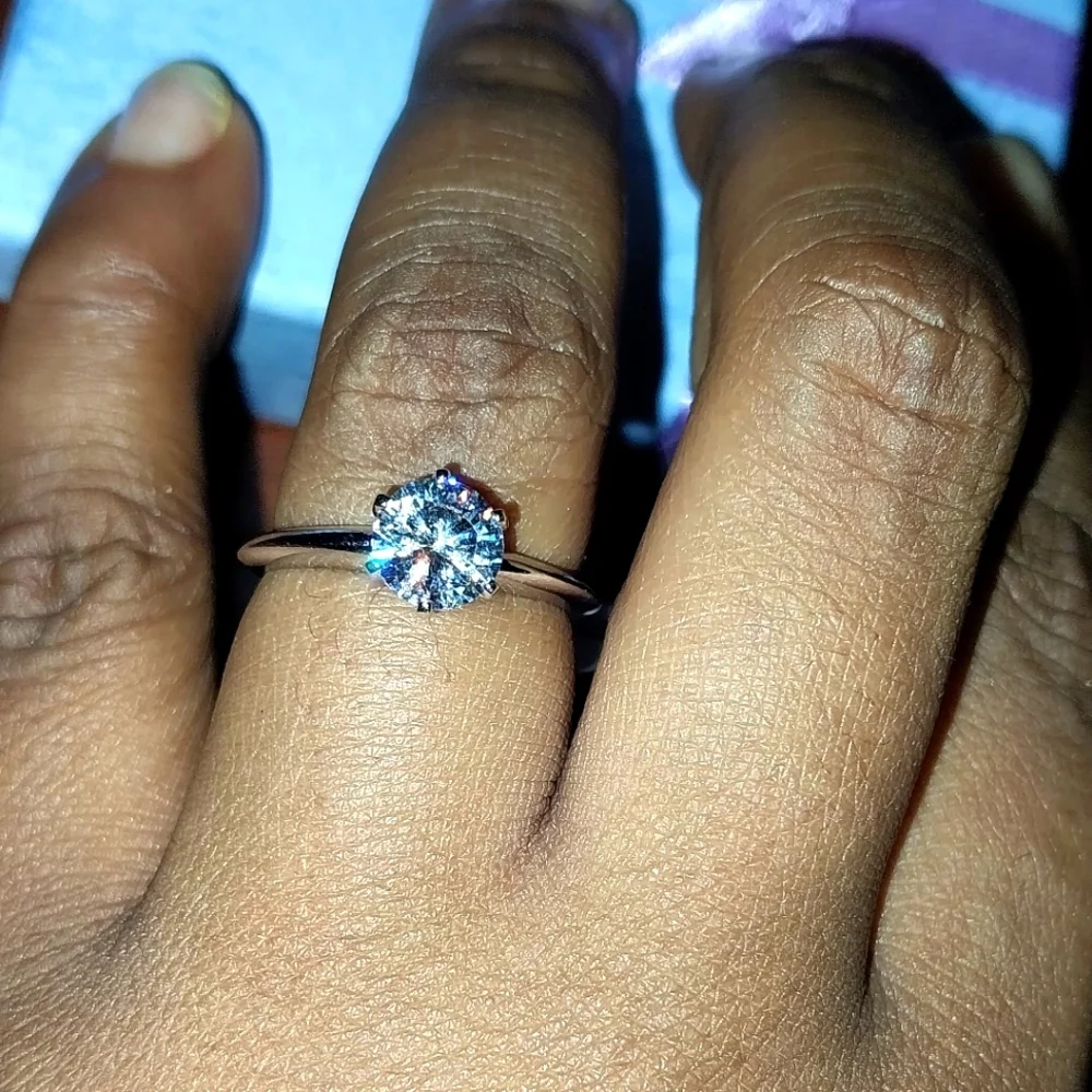 925 sterling silver Diamond wedding ring.